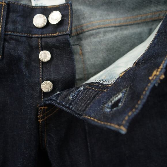 Helmut Lang X Josephine Meckseper Jeans Womens 26 Blue Slim Straight Dark Wash - Picture 3 of 13